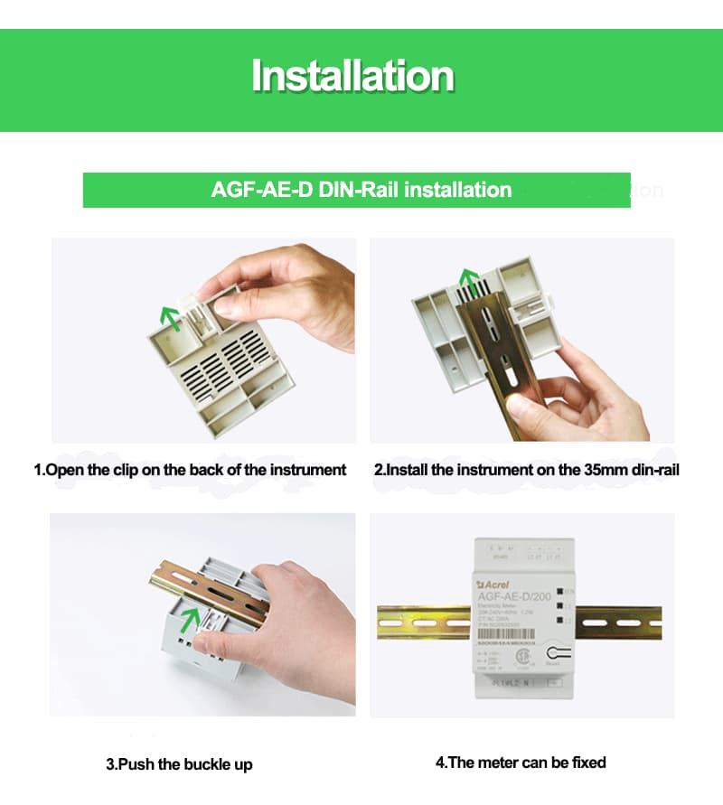 Acrel Agf Pv Solar Meter Installation